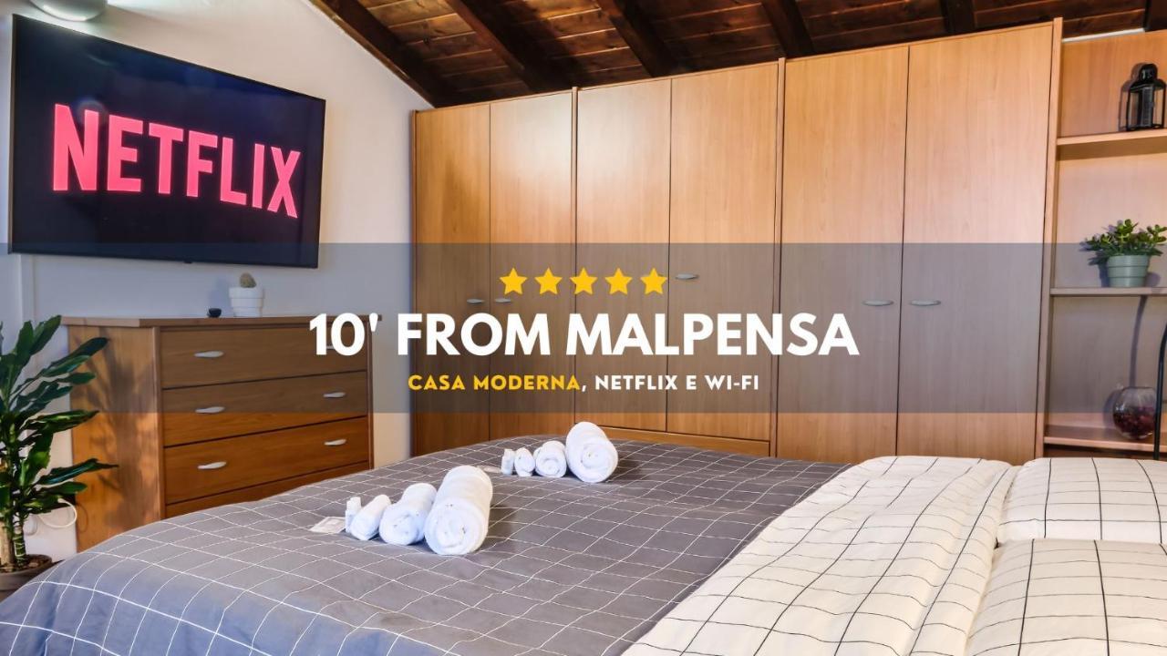 10' From Malpensa Casa Moderna, Netflix & Wi-Fi Apartment Casorate Sempione ภายนอก รูปภาพ